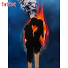 FATCAT Абстрактные любителей поцелуй 5d diy алмазная живопись полный квадратный круглый дрель Алмазная вышивка продажа крепится на стену украшения AE3087