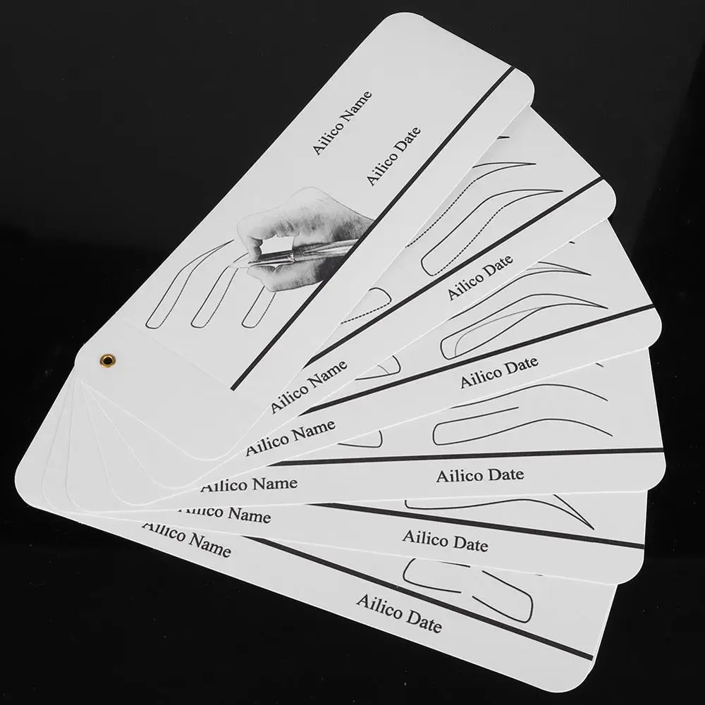 10 Pcs Classic Tattoo Eyebrow Practice Card Reusable Plate Latex Skin Permanent Makeup Training | Красота и здоровье