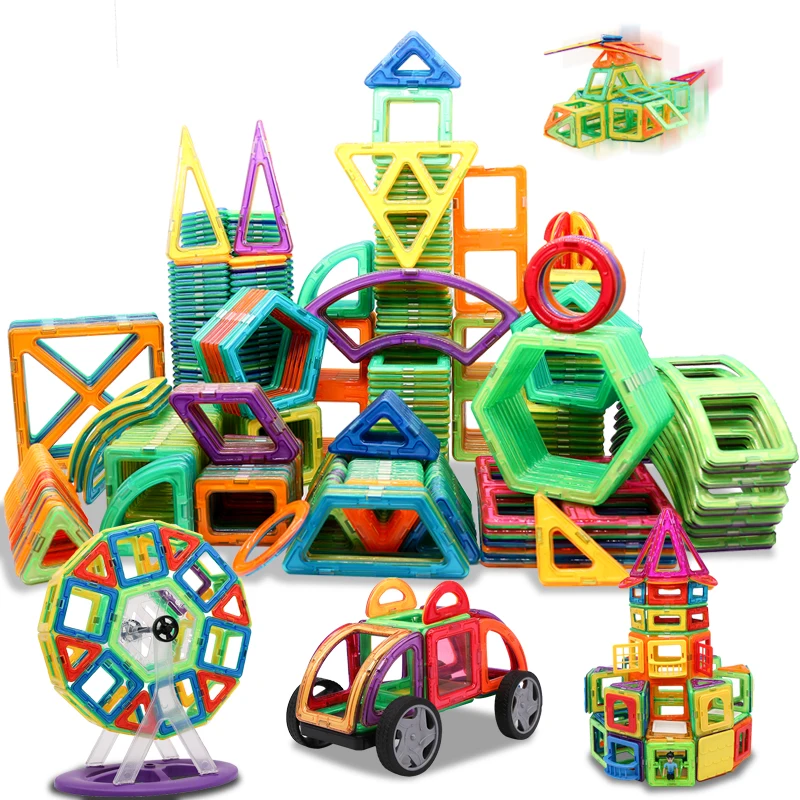 61 99 шт. большой Магнитный конструктор магнитные блоки развивающие строительные