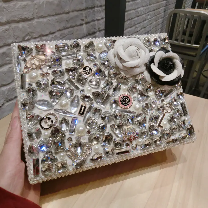 Шкатулка для ювелирных украшений с бриллиантами двухслойный вместительный