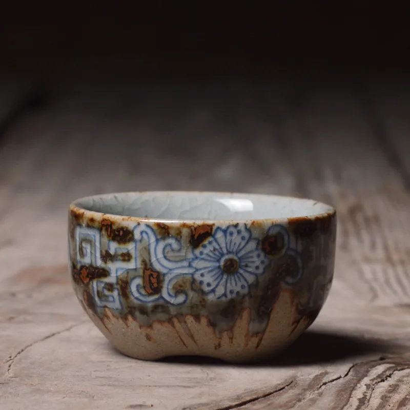 Ретро чайная чашка специальный Qinghua чайные чашки ручной работы керамика