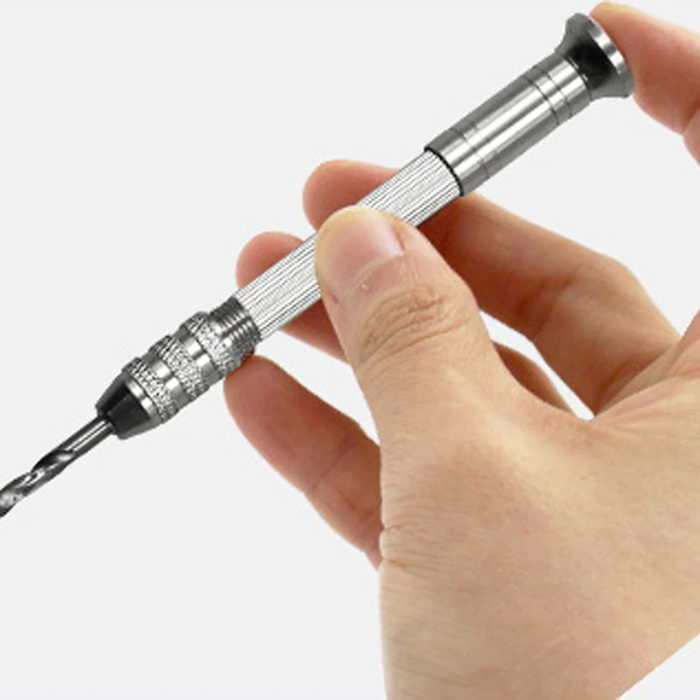 

10sets Mini Aluminum Hand Drill Micro HSS Twist Drill Bits For Jewelry Watch Hobby Hand Tool DIY Manual Brilling Tool Hand drill