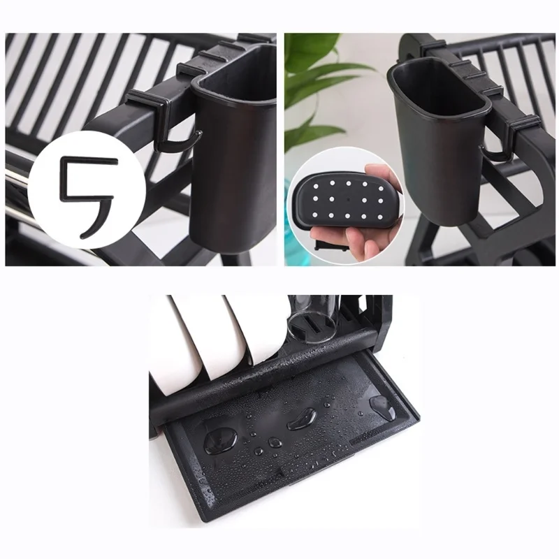 Dish Drainer Drying Rack Kitchen Sink Drain Basket Storage Organizer Accessories | Дом и сад
