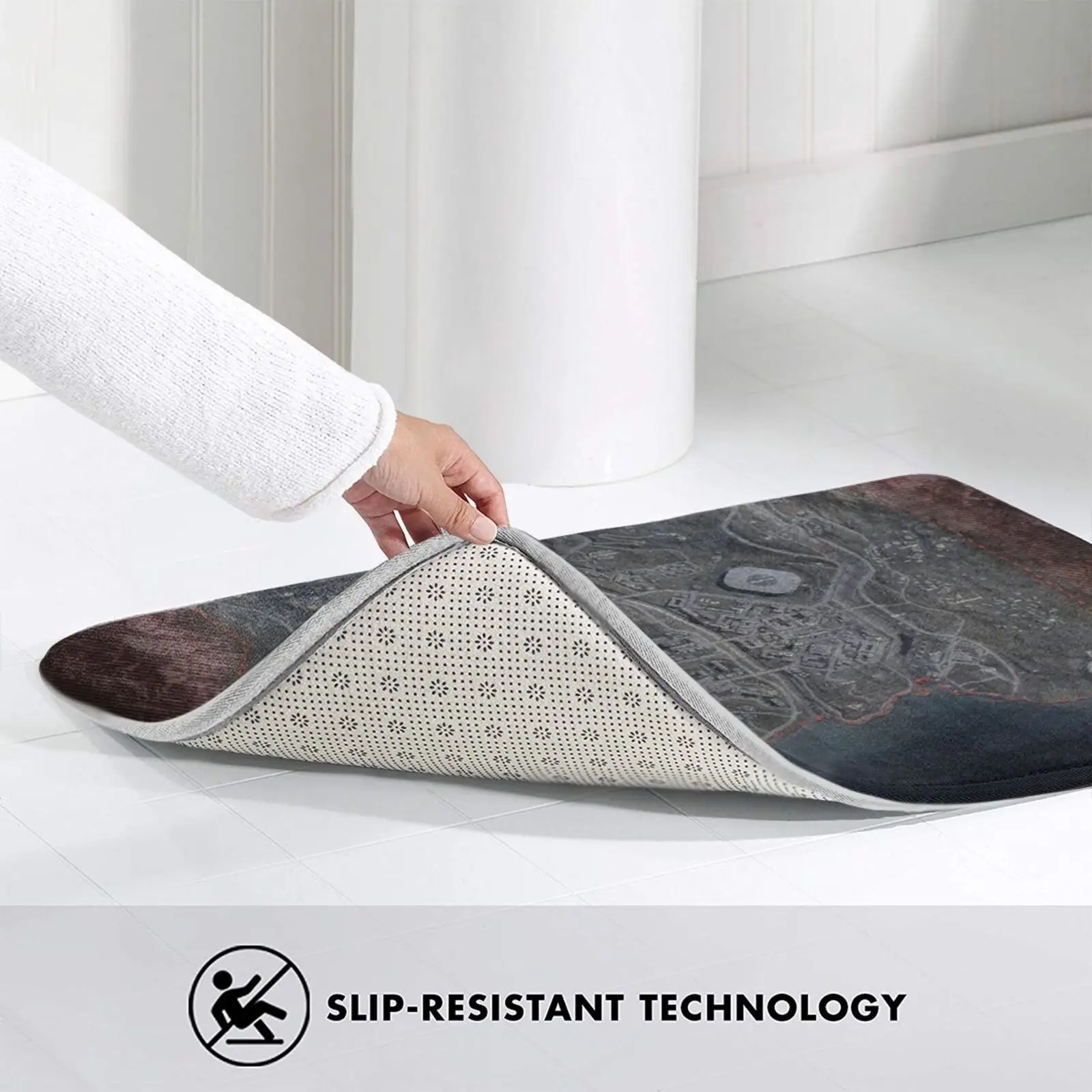 Коврик с картой Warzone коврик Противоскользящий для входной двери в спальню Gulag