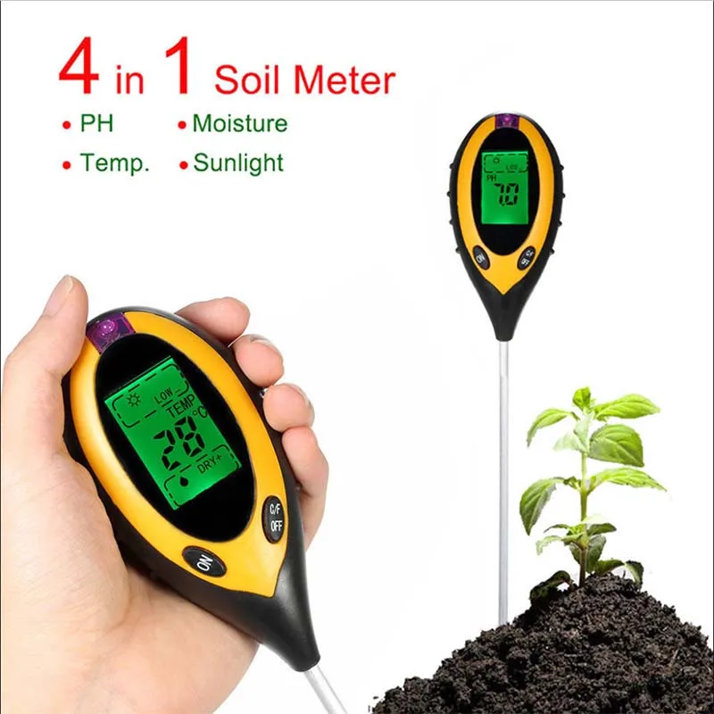 

ZK30 3/4 in 1 Soil Ph Meter Soil Tester PH Moisture Meter Temperature Sunlight Intensity Measurement Analysis Acidity Alkali