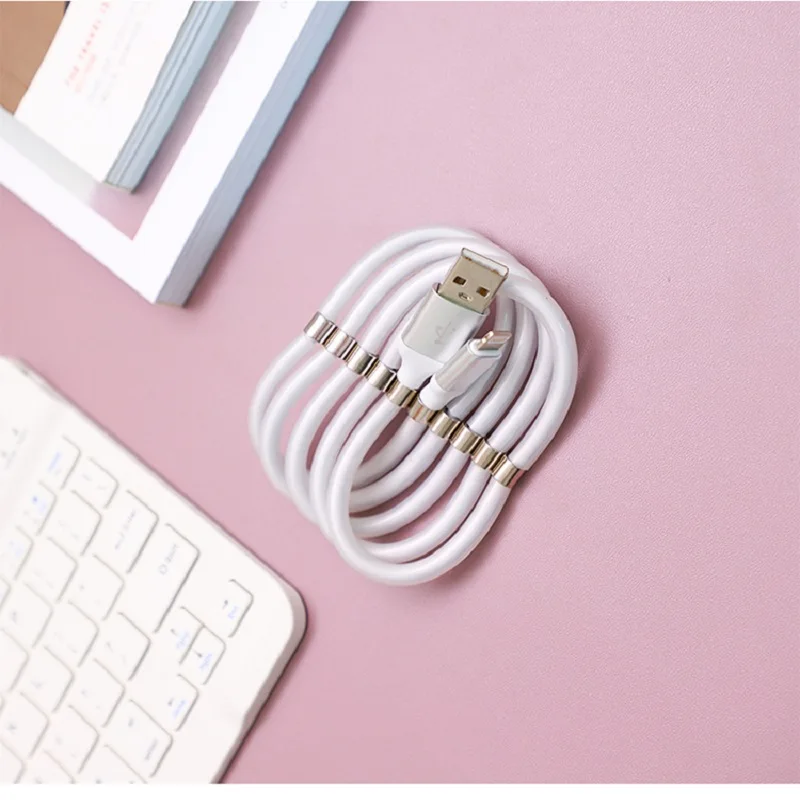 Micro USB Type C кабель зарядное устройство Дата Магнитный легко катушки и организовать