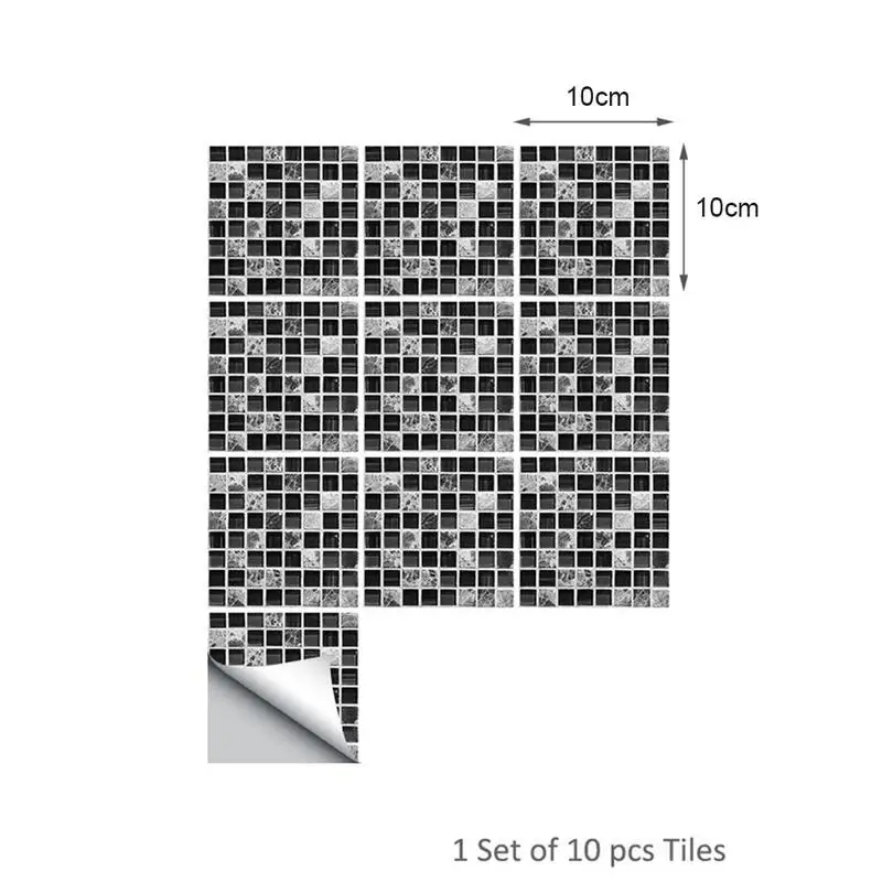 Самоклеящиеся наклейки для плитки черного белого и серого цвета прочные