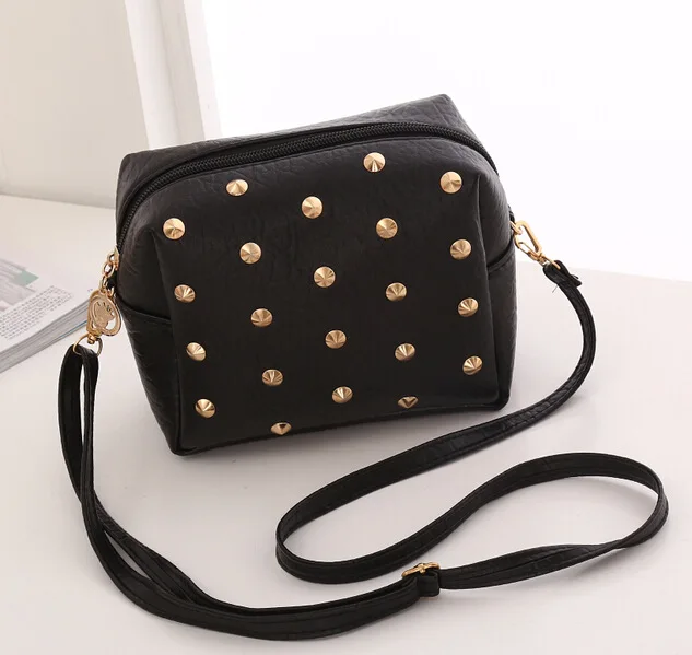 

New 2019 Women Messenger Bags PU Leather Shoulder Cross Body Female Ladies Cute Rivet Mini Bag Handbags Bolsas Femininas