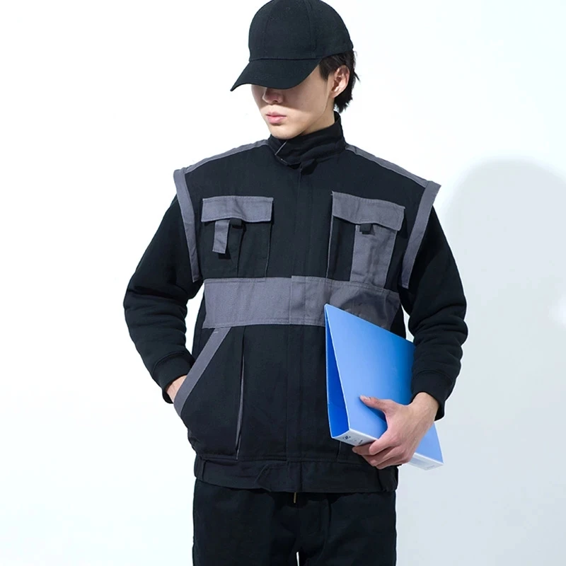 Износостойкая рабочая куртка с отстегивающимися рукавами