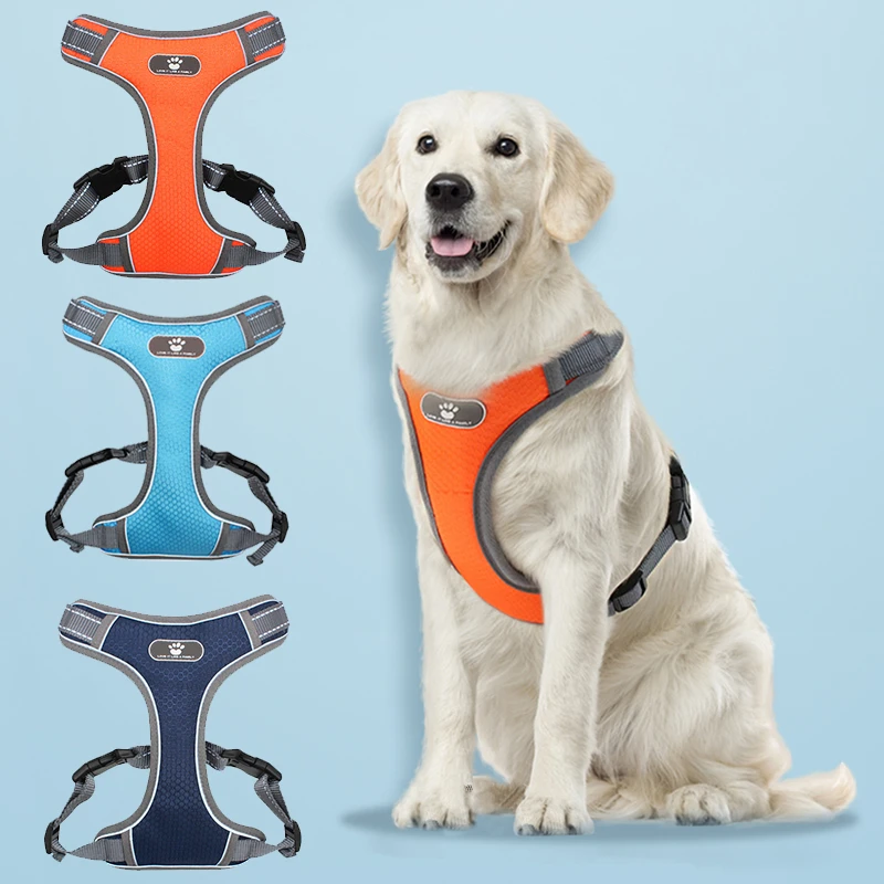 

Pet Dogs Harness No Pull Adjustable Breathable Waterproof Dog Vest Harness for Outdoor Safety Walking Running Dog accessories