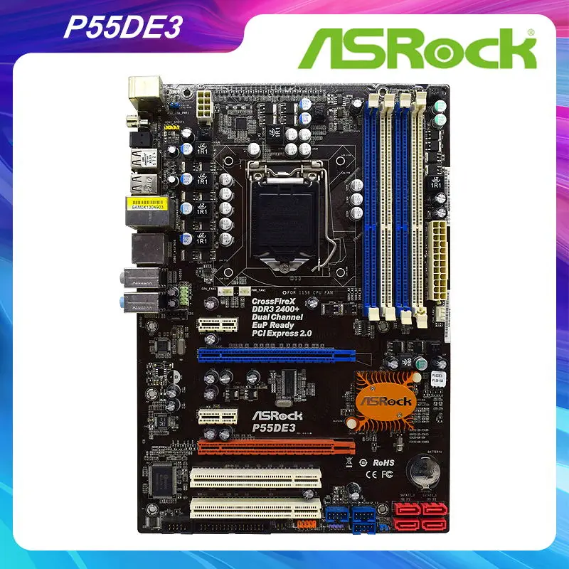   P55DE3    ASRock LGA1156 Intel P55 DDR3 16  Xeon