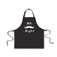 couple kitchen aprons for women cute kawaii bibs household cleaning pinafore home cooking apron 7567cm baking accessories