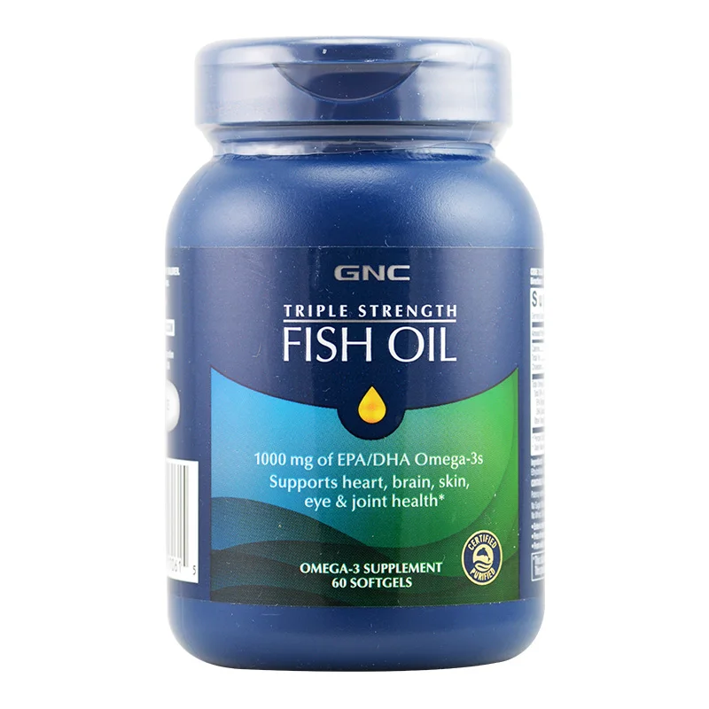 

Free Shipping Fish Oil 1000 Mg Of EPA/DHA Omega-3s Supports Heart,brain,skin,eye & Joint Health 60 Pcs