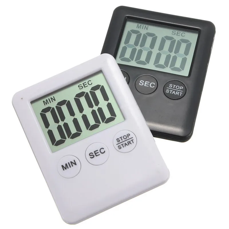 

Portable Kitchen Timer LED Digital Large Screen Display Electronic Timer Home Cooking Countdown Alarm Sleep Clocks Timing Gadget