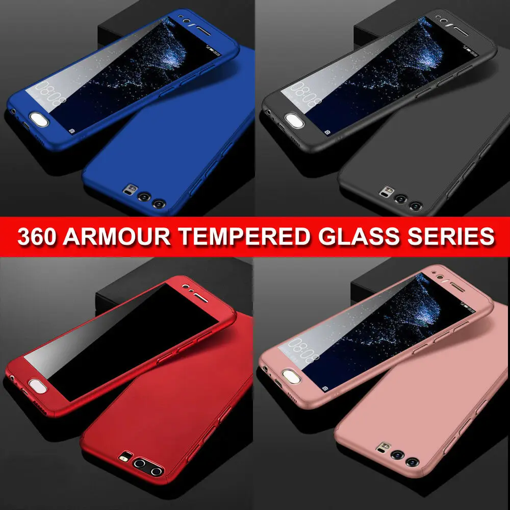 360 Front + Back Tempered Glass Full PC Hard Case For Huawei Honor 9 Lite 8 10 20 Pro Y6 Y7 2019 Y5 2018 Cover With Phone Cases |