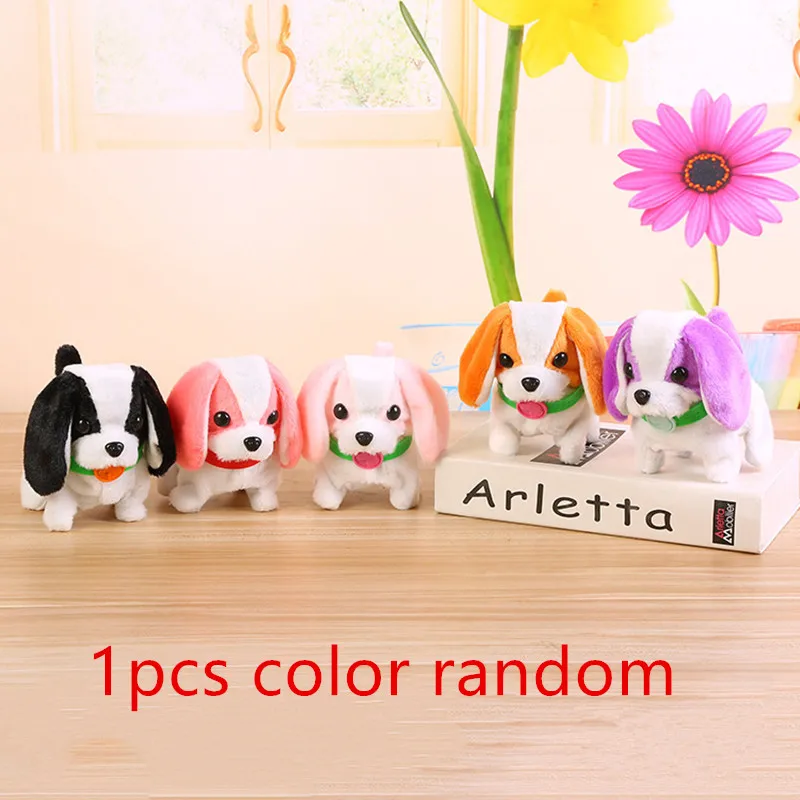 1pcs color ramdon Новые детские электронные игрушки для домашних животных, плюшевый робот-собака, щенок, красочные забавные игрушки для малышей, рождественский подарок - Цвет: 1pcs color ramdon