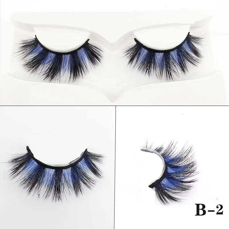 1 пара разноцветные ресницы 5D толстые пушистые Искусственные красочные для