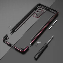 For Samsung Galaxy Note 20 /Note 20 Ultra Aluminum metal bumper Frame Slim Cover phone case+ carmera Protector