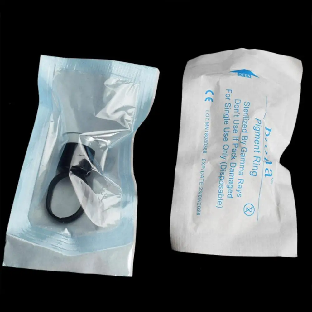 

BellyLady 50 Pcs Disposable Grafting Lash with Bag Packing Tattoo Sponge Ring Cup Tattoo Tool