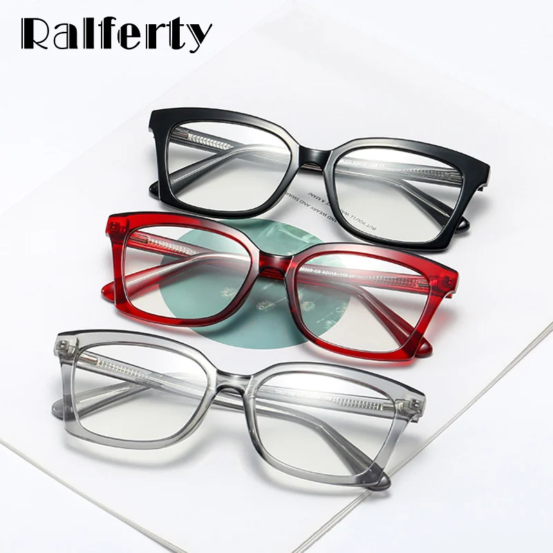 Ralferty 2020 гибкие женские очки оправа квадратная TR90 CP ШТЫРЬКОВАЯ вставка пружинная