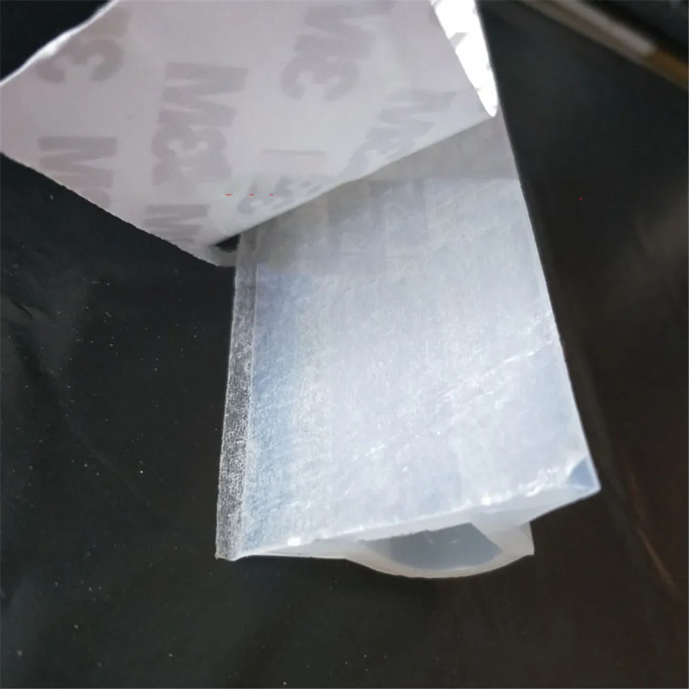 with adhesive Ванная комната воды стоп полосы пол удерживатель воды бар 38x12 мм силиконовый клейкий герметик полоса 1 метр прозрачный - Цвет: with adhesive