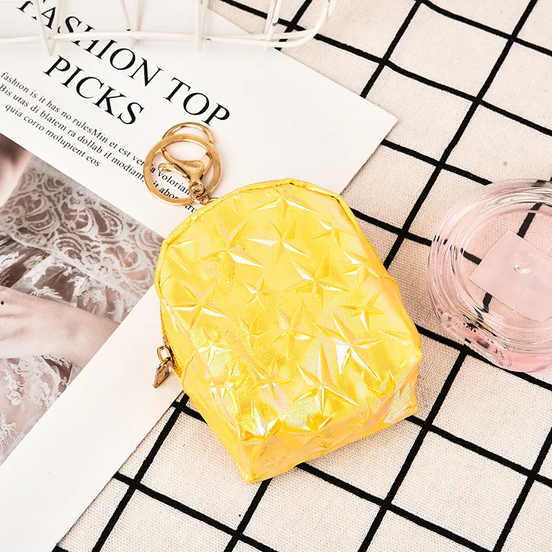 Маленькая квадратная сумка однотонный двусторонний Кошелек для монет с