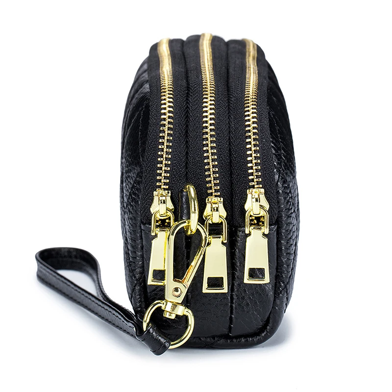 2022 Fashion Women Clutch Bag Soft Leather Long Wallet Phone Money Purse Large Capacity 3 Zippers Designer Wallet Luxury Handbag