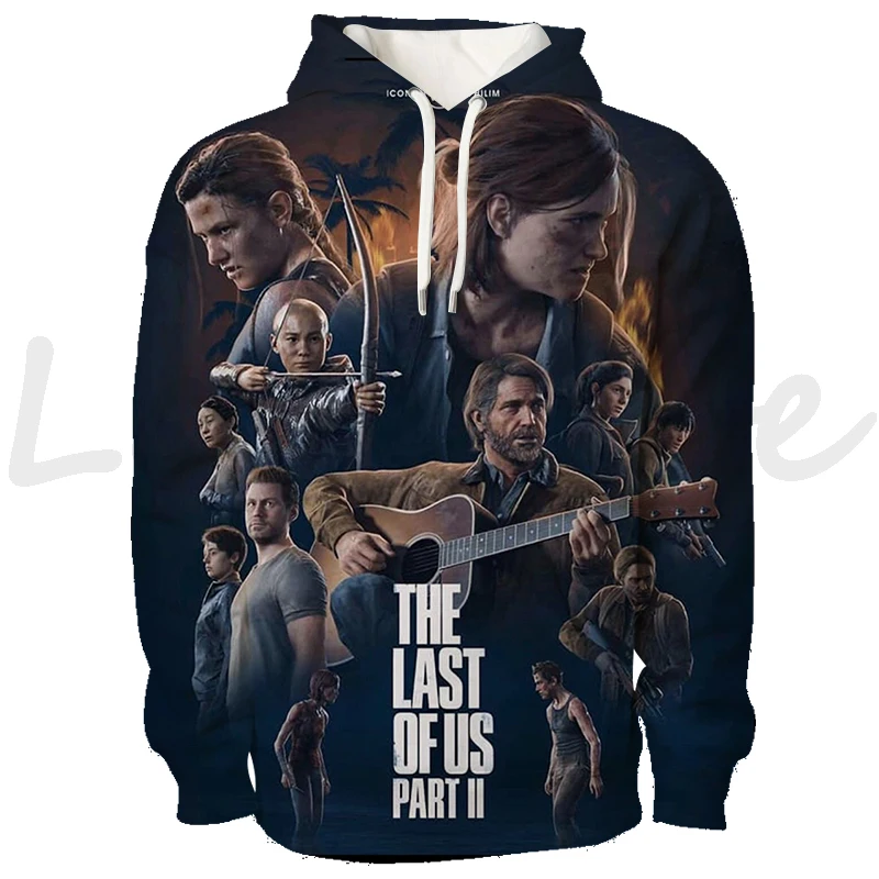 

Толстовка с капюшоном The Last Of Us Part II, уличная одежда с 3D принтом для мужчин и женщин, модная Толстовка большого размера, одежда для косплея в стиле Харадзюку