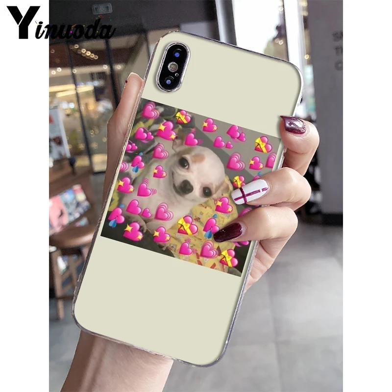 Yinuoda очень милый кот собака мультфильм розовый в форме сердца YOU& ME мягкий чехол для телефона iPhone 8 7 6S Plus 5 5S SE XR X XS MAX 10 - Цвет: A8