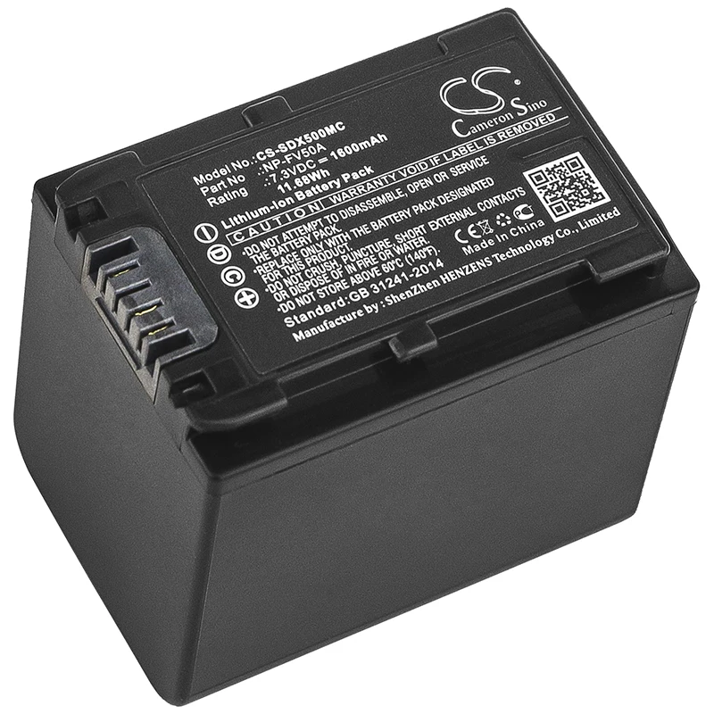 

cameron sino 1600mah battery for SONY FDR-AX33 FDR-AX40 FDR-AX45 FDR-AX53 FDR-AX60 HDR-PJ675 NEX-VG30 NP-FV50A