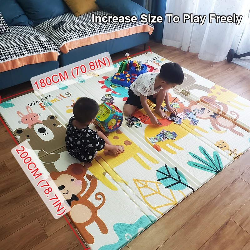 200*180 см * 1 складной мультяшный детский игровой коврик водонепроницаемый для