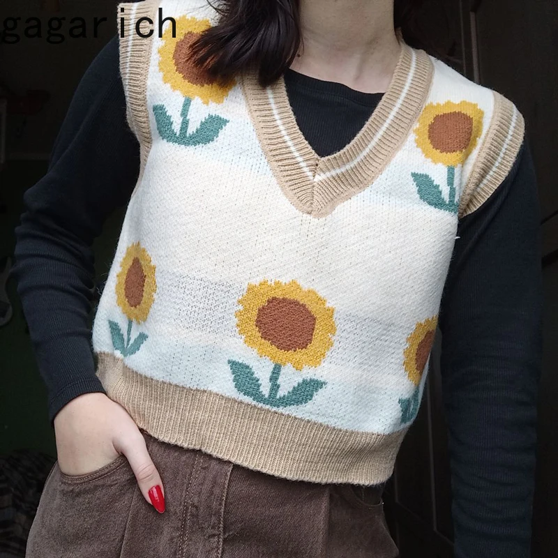 Gagarich женский свитер в Корейском стиле Повседневный жилет осень 2020 Новый