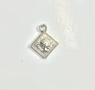 Rhodium silver Eruifa, 20 шт., 9 мм, квадратная Красивая монета,, ожерелье, серьги, браслет, ювелирные изделия, сделай сам, ручная работа, 3 цвета - Окраска металла: Rhodium silver