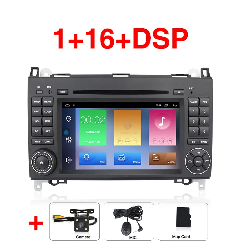 Car dvd camera Новинка! 2+ 32G Android 9,1 автомобильный dvd-плеер gps навигация для Benz Sprinter B200 b-класс W245 B170 W209 W169 Viano Vito W639 радио FM - Цвет: Car dvd camera