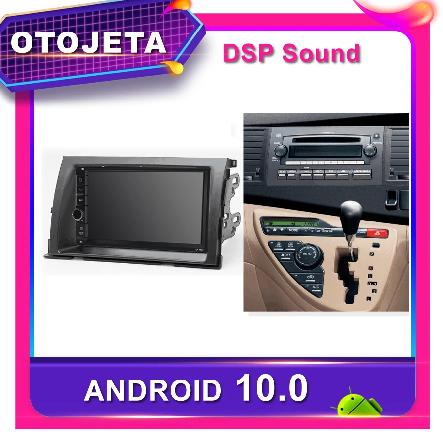 Автомобильный dvd-плеер с рамкой android 10 0 Радио для Toyota Isis 2004 2005 2006 GPS Мультимедиа