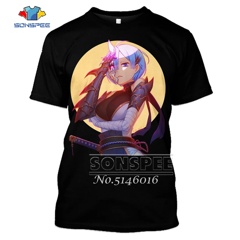 05 SONSPEE, 3D принт, аниме, Harajuku Re: zero, Твин Рам Рем, косплей, футболка, мужская, повседневная, летняя, унисекс, короткий рукав, футболки, топы, t445 - Цвет: 05
