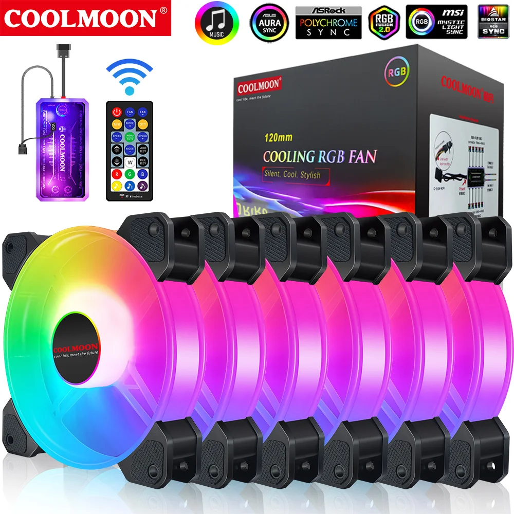 Coolmoon кулеры. Coolmoon кулер для ПК С пультом, RGB подсветка. Coolmoon (6 Pin) с подсветкой RGB. Контроллер вентиляторов для ПК. Coolmoon Fan.