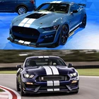 Автомобильные наклейки для Ford Mustang Shelby GT 500, аксессуары для тюнинга гоночного спорта, аксессуары для тюнинга автомобиля, длинная полоса, виниловая пленка, наклейки сделай сам