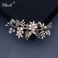 miallo fashion rhinestone bridal wedding hair accessories gold color hair clips for women hair pins bride headpiece jewelry gift