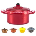 Кукольный домик, миниатюрный, милый Металлический горшок для супа, витрина, аксессуар для домашнего декора, детские развивающие игрушки для детей, подарки, 112