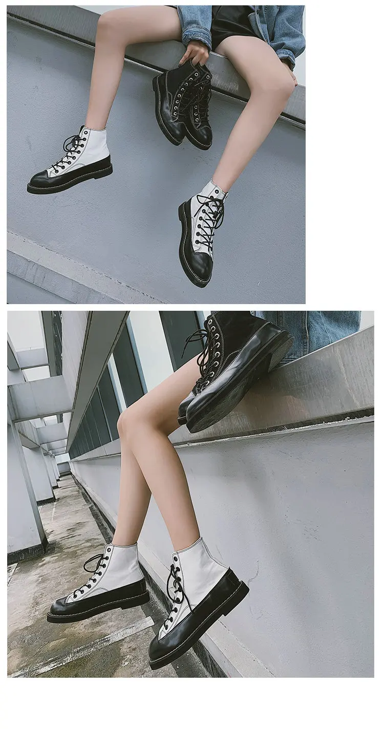 Осенние женские ботильоны в стиле ретро; прогулочная обувь с высоким берцем; модные женские ботинки; женская спортивная обувь на платформе; ZQ-173