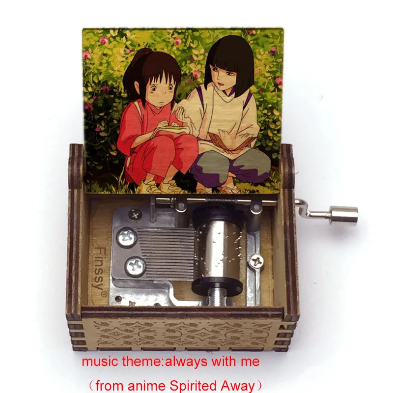 Новинка деревянная музыкальная шкатулка всегда со мной аниме с изображением