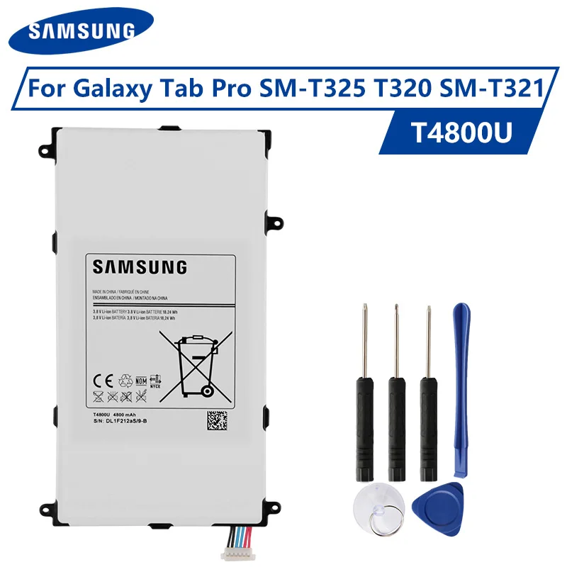 

Аккумулятор Samsung T4800E для Samsung Galaxy Tab Pro 8,4 дюйма, SM-T321 дюйма, T325, T320, T321, T4800C, T4800K, T4800U, 4800 мА · ч