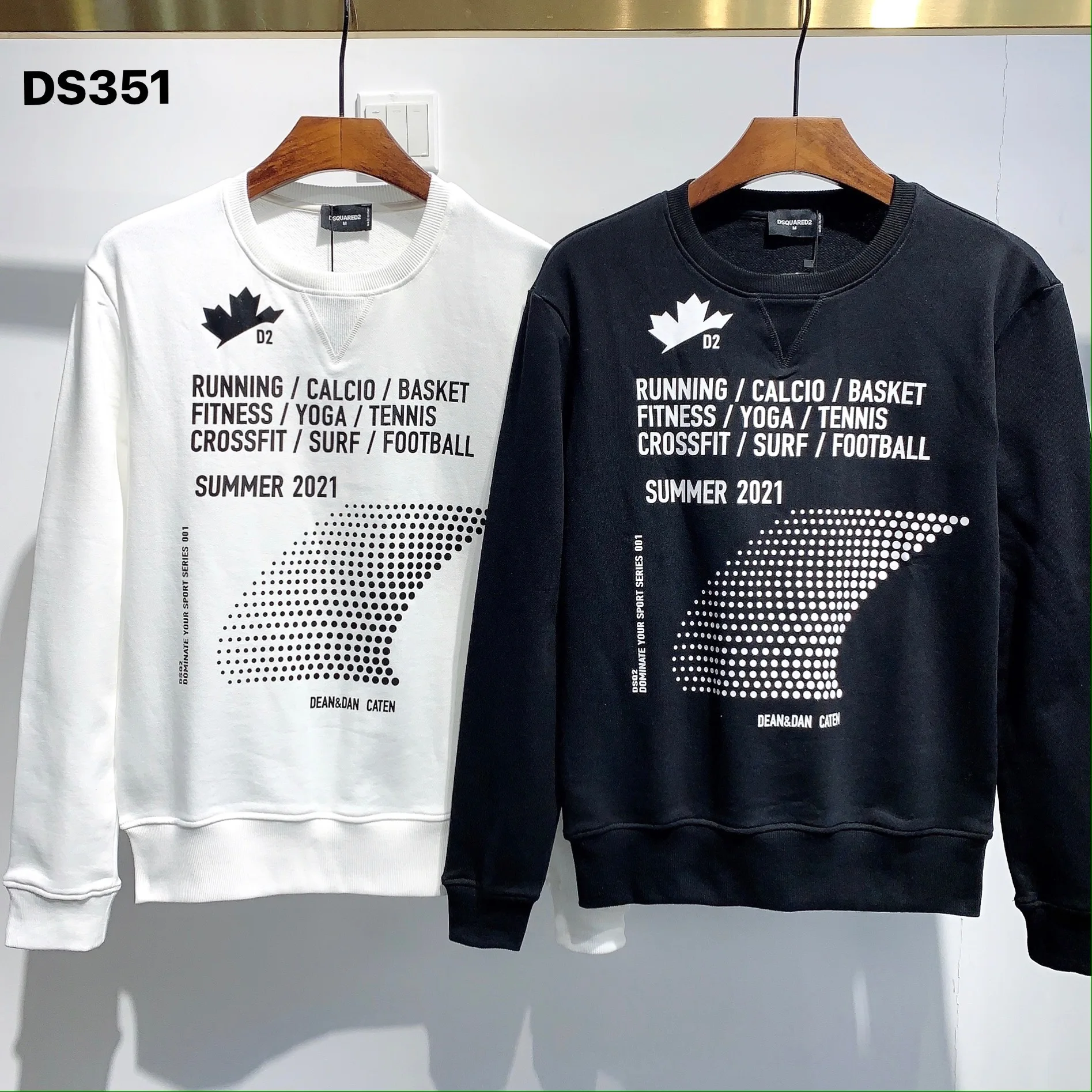 

2021 Autumn Winter Dsquared2 Women/Men Printed Unisex Casual Loose Sweatshirt DS351