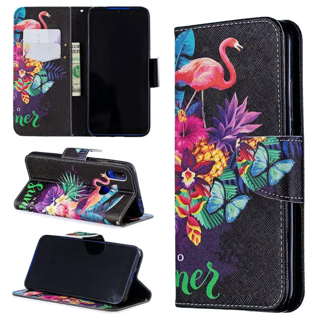 Coque fundas для Xiao mi redmi 7 чехол кожаный бумажник с цветочным узором pouzdro на xio mi xiao mi redmi 7 флип чехол для телефона с рисунком панды