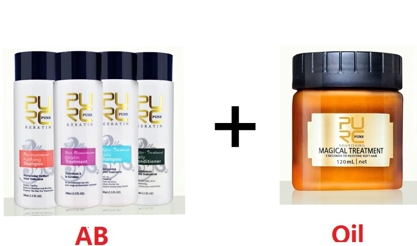 Бразильский Кератиновый лечебный шампунь PURC для восстановления поврежденных