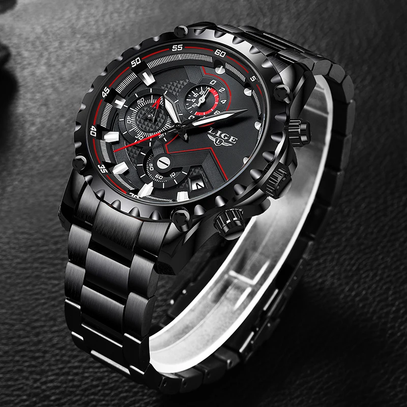 

Watch men Brand Luxury Fashion Quartz Sport Watches Men Full Steel Military Clock Waterproof Mens Watches Relogio Masculino+Box