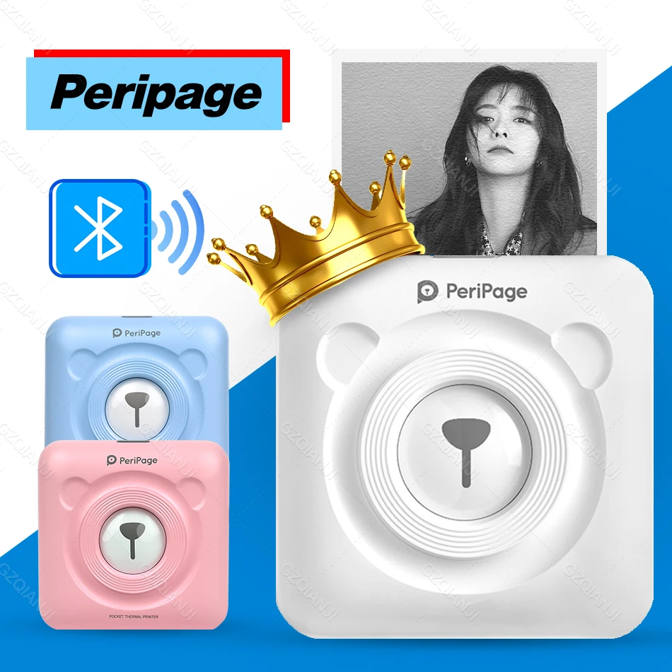 203 Точек на дюйм 304 высокое Разрешение Peripage мини фото принтер Bluetooth Карманный