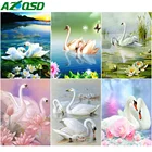 AZQSD алмазов картина Лебедь Бриллиантовая мозаичная фигурка животного Вышивка крестом полная квадратная дрель изображение Стразы домашний декор