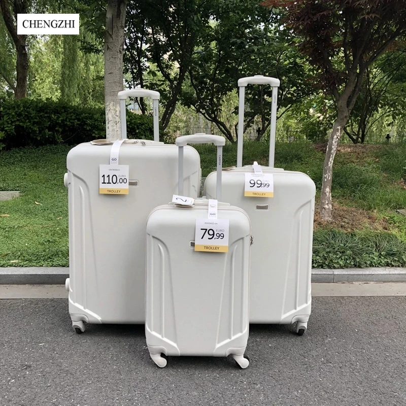 Недорогой чемодан на колесиках CHENGZHI ABS с возможностью увеличения большой